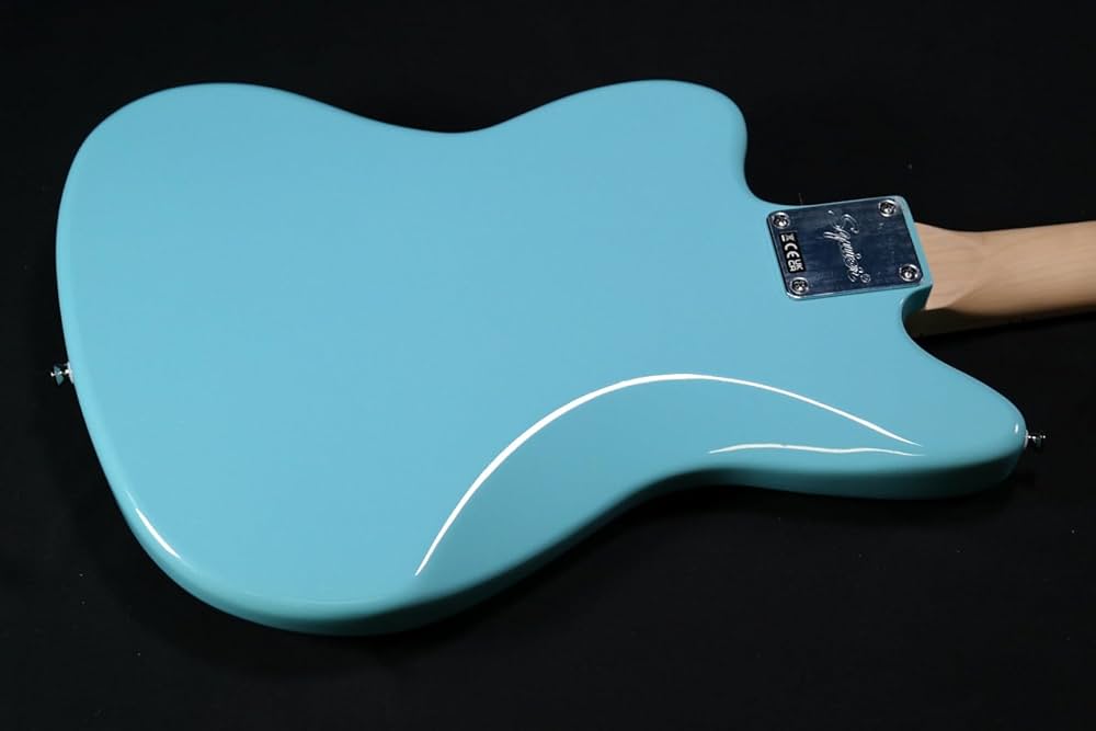 Squier Mini Jazzmaster Electric Guitar, Daphne Blue, Maple